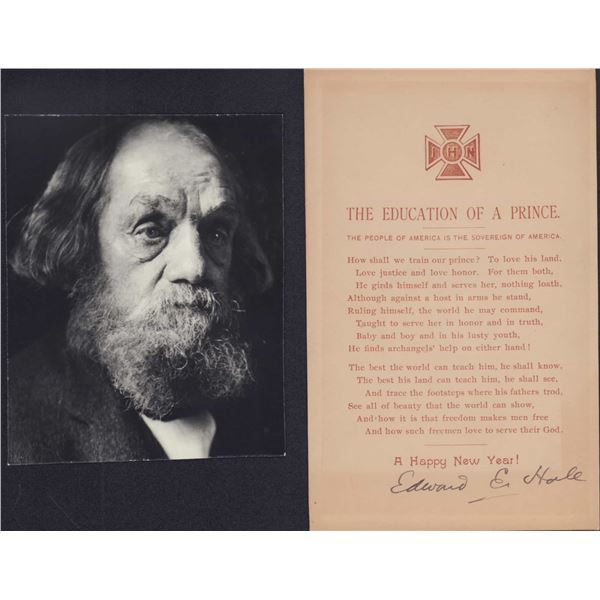 Attributed to Helen Mary Knowlton, 'Portrait of Edward Everett Hale', circa 1895, Signed
