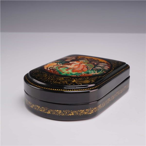 Russian Lacquer Box, The Little Humpbacked Horse, Kholuy