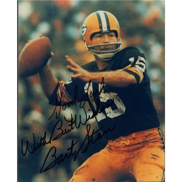 Bart Starr Green Bay Packers Vintage Action Photo  NFL Legends Collection, Autographed