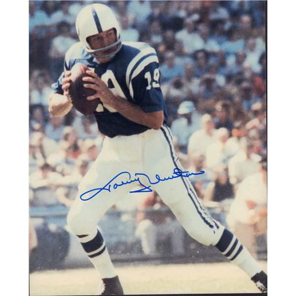 Johnny Unitas Autographed Baltimore Colts Action Photograph (Unauthenticated)
