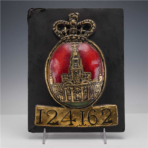 Royal Exchange Assurance by E. V. Jackson Reproduction Fire Mark Plaque