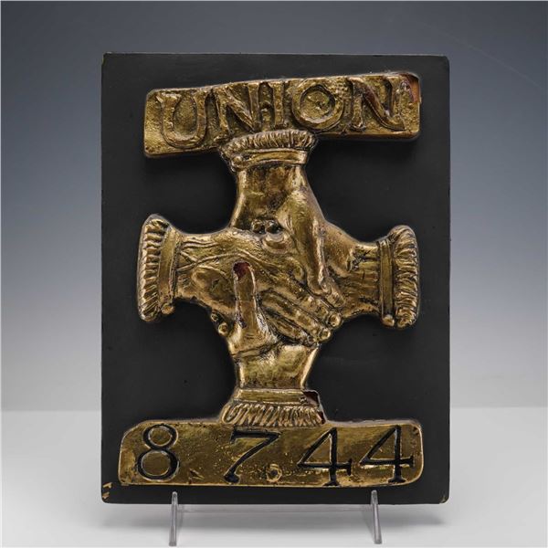 Union Assurance Society by E. V. Jackson Reproduction Fire Mark Plaque