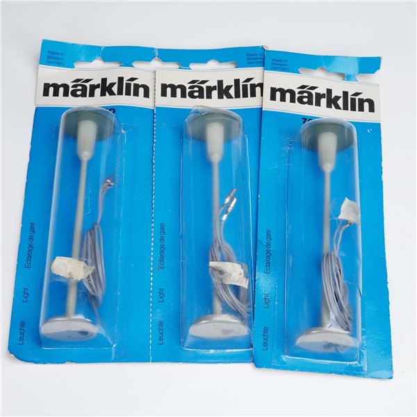 3pc Marklin Model Street Lamp Set, Light 7047HO