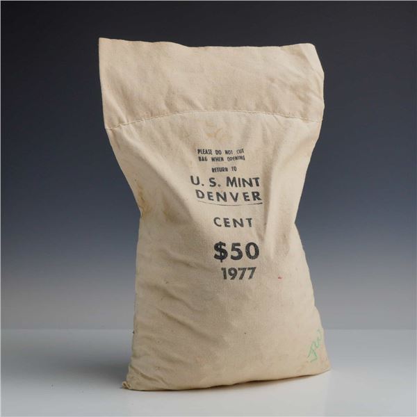 1977 US Mint Denver 50.00 Dollar Sealed Bag of Pennies