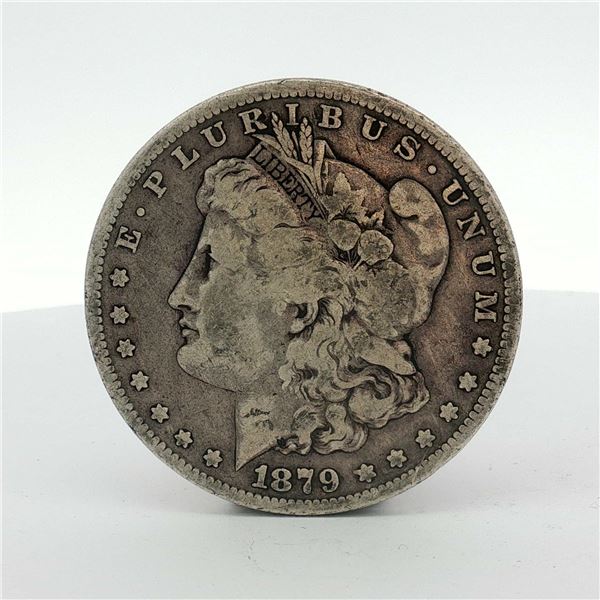 1879-S US One Dollar Morgan Silver Dollar, Circulated