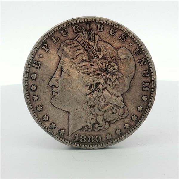 1880-S US One Dollar Morgan Silver Dollar, Circulated
