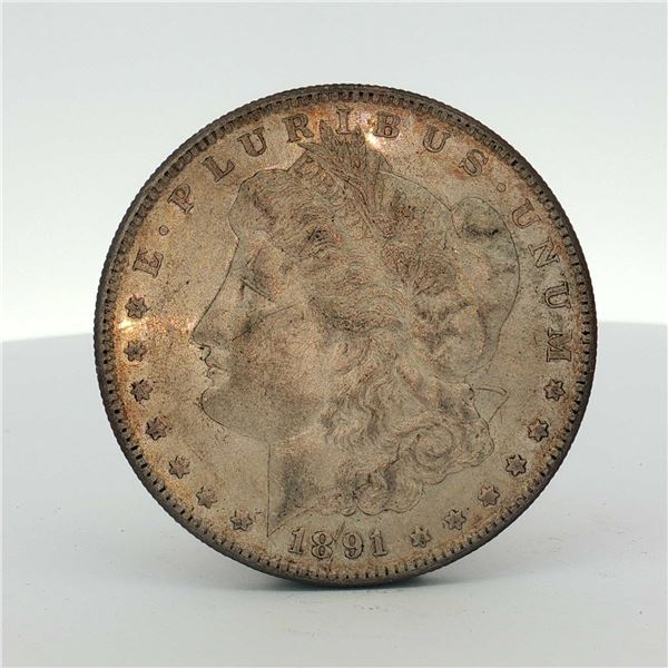 1891-S US One Dollar Morgan Silver Dollar, Circulated