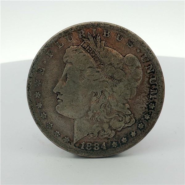 1884 US One Dollar Morgan Silver Dollar, Circulated