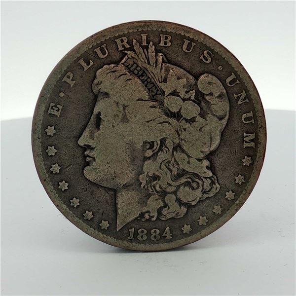 1884 US Morgan Silver Dollar Coin Circulated