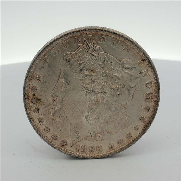 1898 US One Dollar Morgan Silver Dollar, Circulated