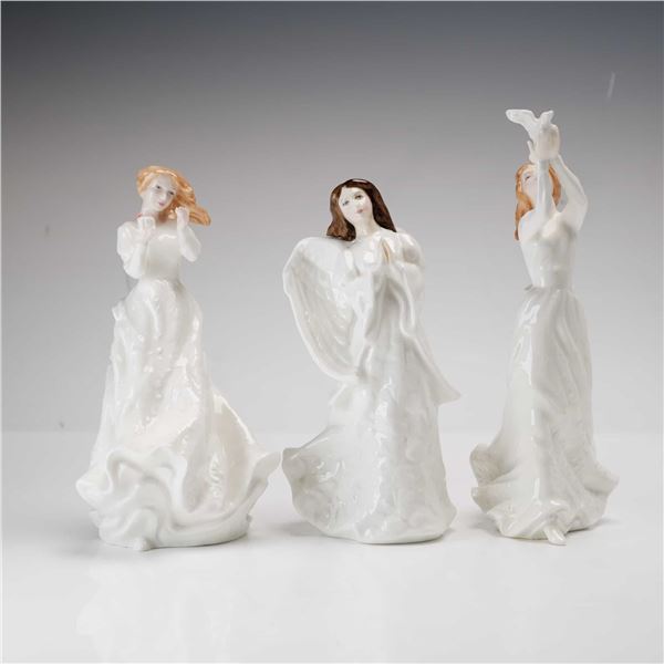 Three Royal Doulton Sentiments Figurines- HN3124, 3390 and 3733