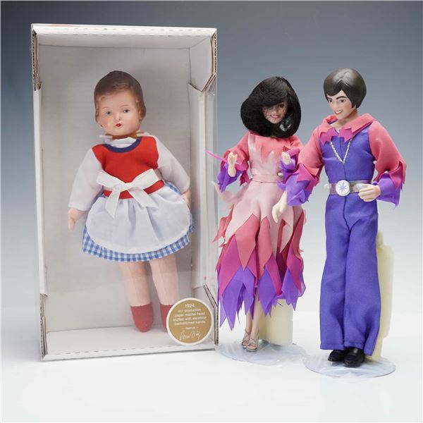 2pc Marie Osmond Donny & Marie Porcelain Dolls with Lissi Rosa Doll