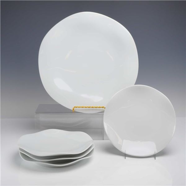 Set of Five Medard de Noblat Limoges Porcelain Plates, Gala Pattern