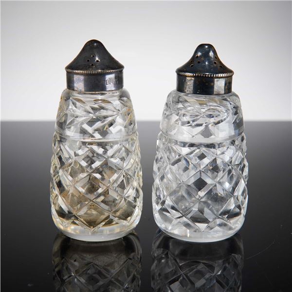 Waterford Glandore Pattern Cut Crystal Salt and Pepper Shakers