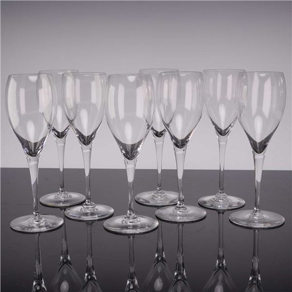 Set of Eight Baccarat Crystal Port Wine, St. Remy
