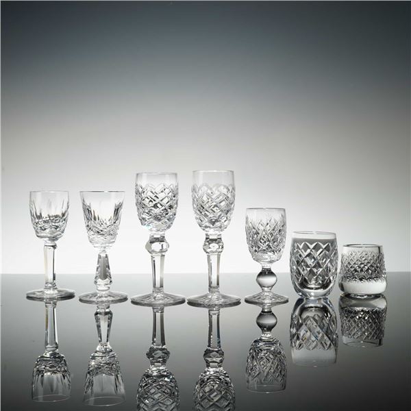Waterford Crystal Assembled Collection of Powerscourt Lismore and Assorted Stemware
