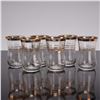 Image 1 : Set of Six Pasabahce Turkish Tea Glasses with Gold Rims, Aida Pattern