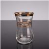 Image 2 : Set of Six Pasabahce Turkish Tea Glasses with Gold Rims, Aida Pattern
