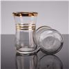 Image 3 : Set of Six Pasabahce Turkish Tea Glasses with Gold Rims, Aida Pattern