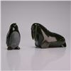 Image 1 : Two Inuit Style Carved Nephrite Jade Animal Figurines
