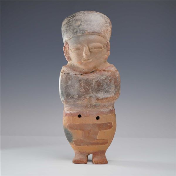 Pre-Columbian West Mexican Ceramic Anthropomorphic Ocarina