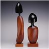 Image 2 : Two Miguel Estrella and Frank Coronado Caoba Wooden Sculptures