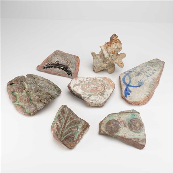 7pc Fossilized Pottery Fragments (Shards)