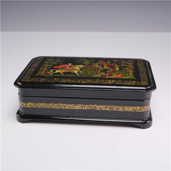 Russian Lacquer Box, Palekh, The Tale of the Dead Princess