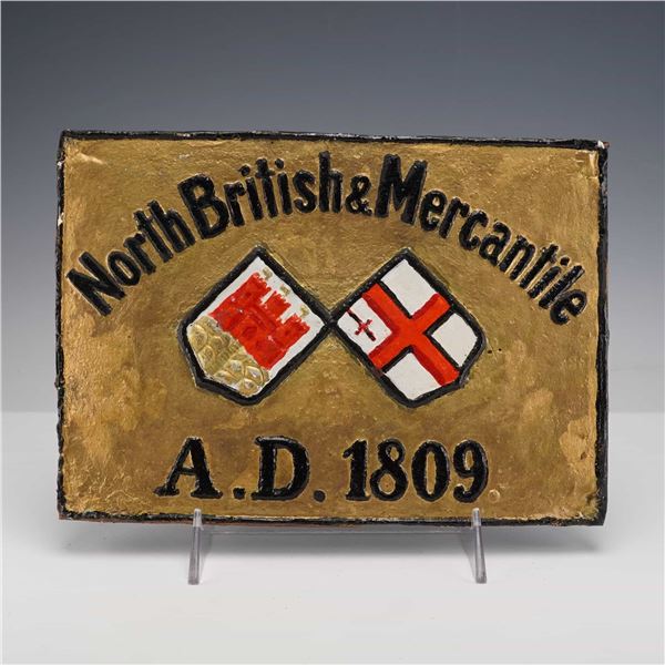 North British Insurance Co by E. V. Jackson Reproduction Fire Mark Plaque