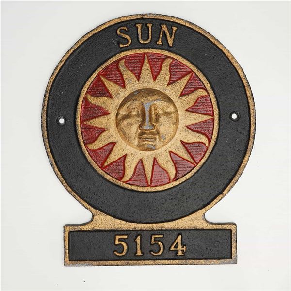 Sun Insurance of London Cast Iron Address Plaque