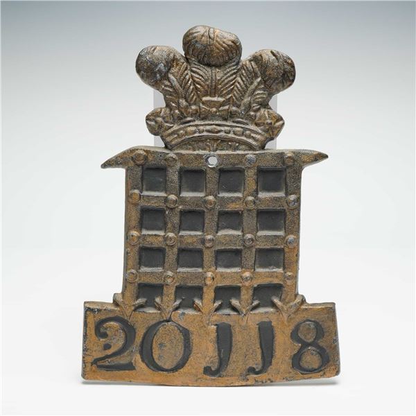 Westminster Fire Office Cast Metal Fire Mark Plaque