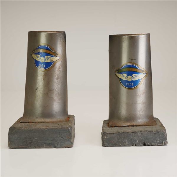 USAF Gunnery Meet 1954 Century Club Turbine Blade Display Pieces, Pair