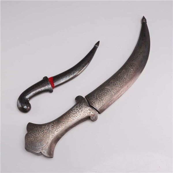 2pc North African and Islamic Style Daggers with Scabbards