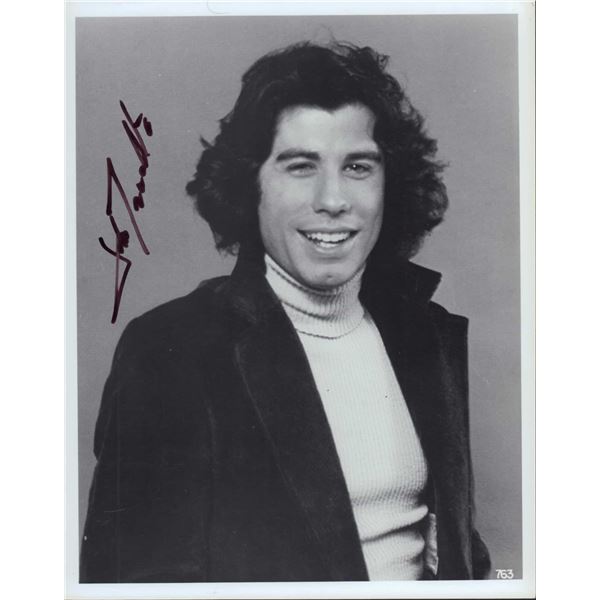 John Travolta Autographed Promotional Photograph, Hand-Signed Vintage Portrait