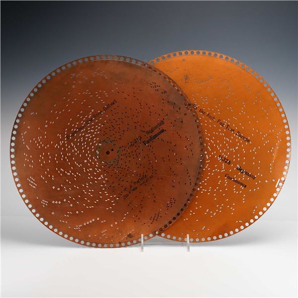Regina 15.5-Inch Music Box Discs, Puppchen and Ballin' the Jack, Early 20th Century