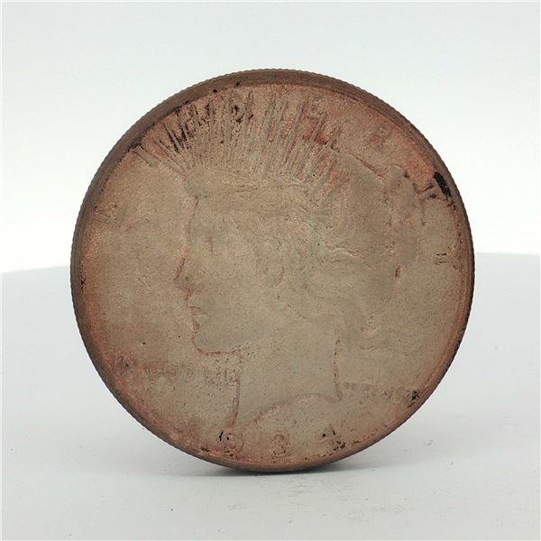 1934-D US One Dollar Silver Peace Dollar, Circulated