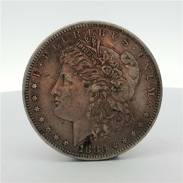 1880-S US One Dollar Morgan Silver Dollar, Circulated