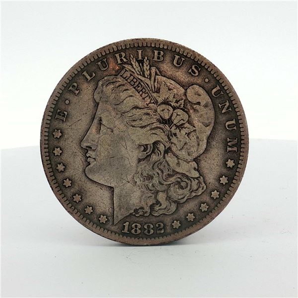 1882-S US One Dollar Morgan Silver Dollar, Circulated