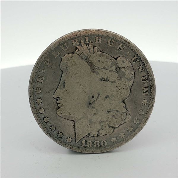 1880 US One Dollar Morgan Silver Dollar, Circulated