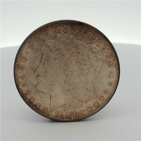 1898 US One Dollar Morgan Silver Dollar, Circulated