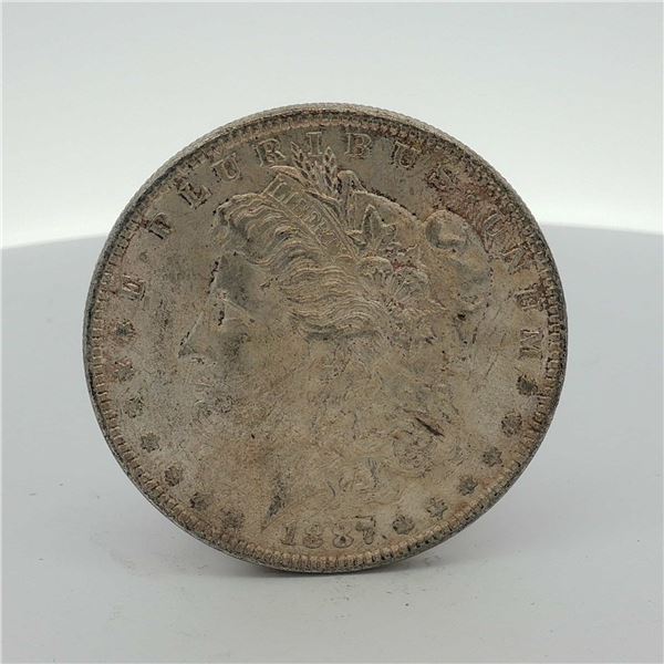 1887 US Morgan Silver Dollar Coin Circulated