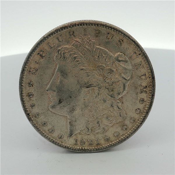 1921 US One Dollar Morgan Silver Dollar, Circulated