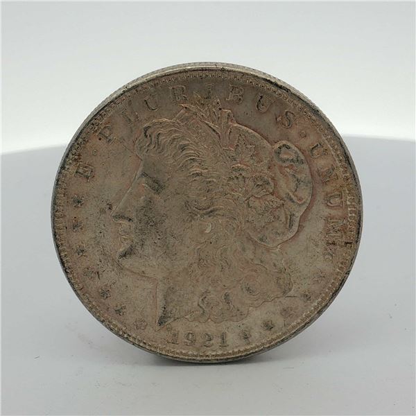 1921 US One Dollar Morgan Silver Dollar, Circulated