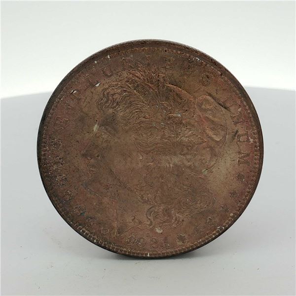 1921 US One Dollar Morgan Silver Dollar, Circulated