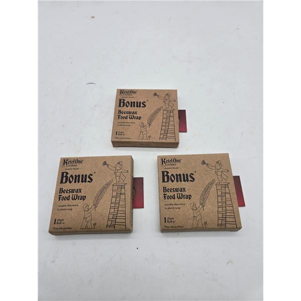 3x packages of beeswax food wrap (c2)