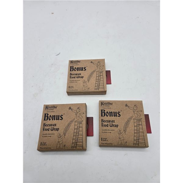 3x packages of beeswax food wrap (c2)