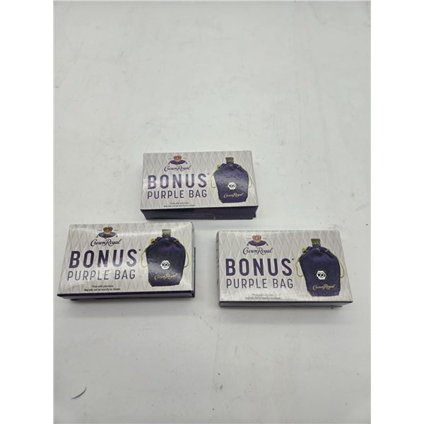 3 boxes of crown royal bags (c2)
