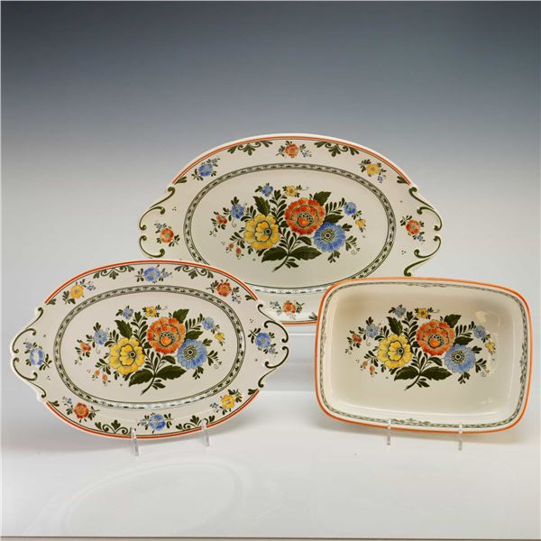 Three Villeroy & Boch Alt Amsterdam Vitro-Porcelain Serving Pieces