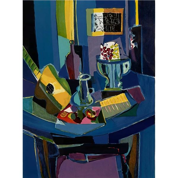 Marcel Mouly (French, 1918-2008) Lithograph on Paper, Cubist Still Life, Signed & Numbered