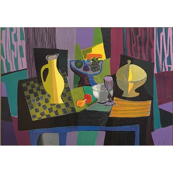 Marcel Mouly (French, 1918-2008), Lithograph on Paper, Pichet au Damier, Signed & Numbered